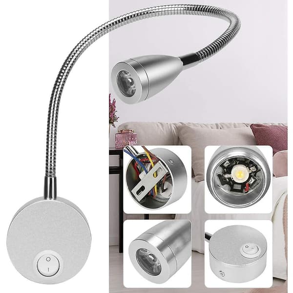 Natsenglampe med Justerbart Hoved Enkel LED Natsenglampe