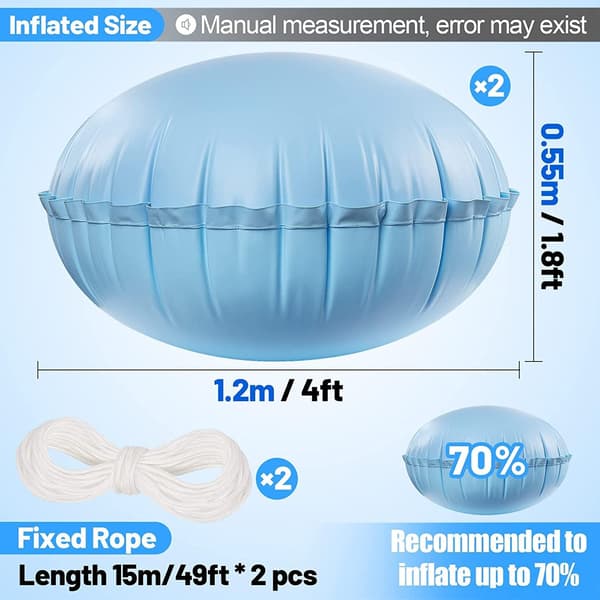 Vinterflottar för pool, 2-pack, luftkuddar, DXGHC