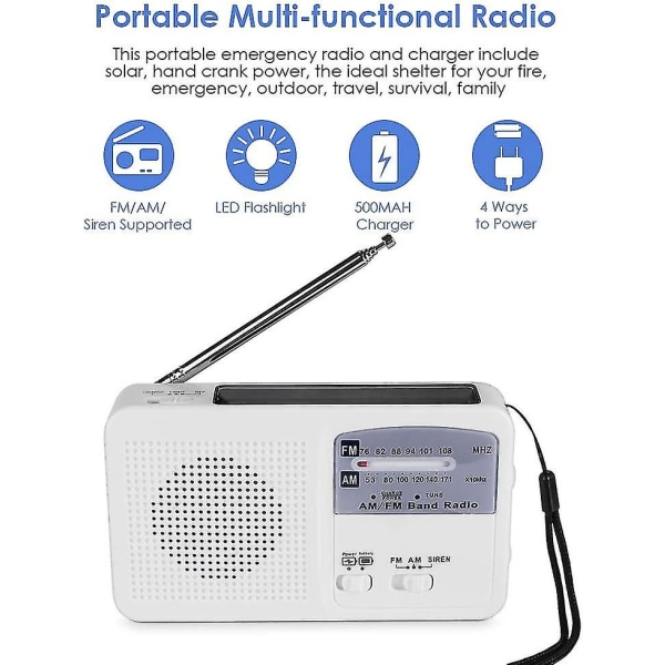 Dww-am Fm Noaa Radio Handvev Dynamo Solar Powered Radio Mu DXGHC