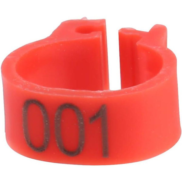 100 stk. Hønse-ringer, Fugleringer Plast Fjærfe Due-ringer for