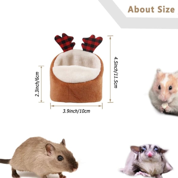 Soft Small Pet Bed, Hamster Nest Pouch Cute Mouse House Hammock S