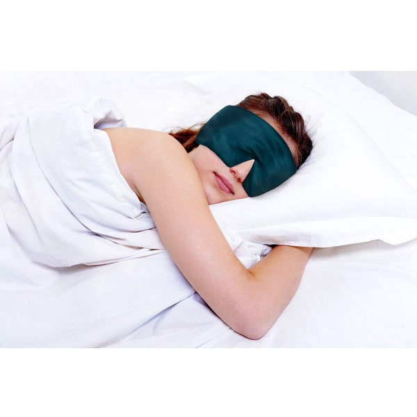 Hengittävä Cool Satin Sleeping Eye Eye Mask Säädettävä hihna Silk Sha