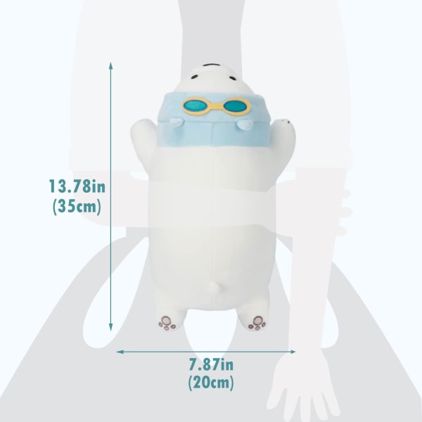 Plush Isbjørn, 35cm Pludset Figur, Blød og Fluffy Fyldt Legetøj