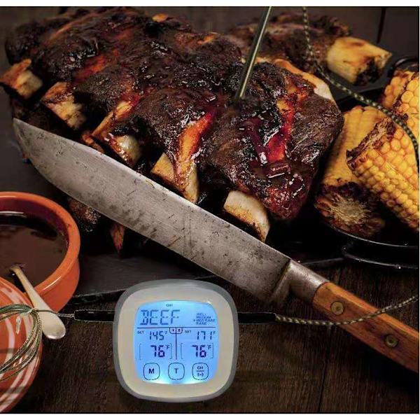 Bärbar Pekskärm Digital Köttmatlagningstermometer Timer W