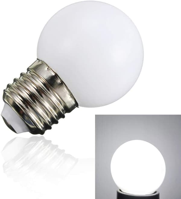 10 kpl E27 LED-lamppuja, kylmä valkoinen, 1W, E27-kanta, himmennettävä