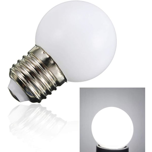 20 Pak E27 LED Pærer Kold Hvid 1W E27 Fatning Kold Hvid Dæmpbar