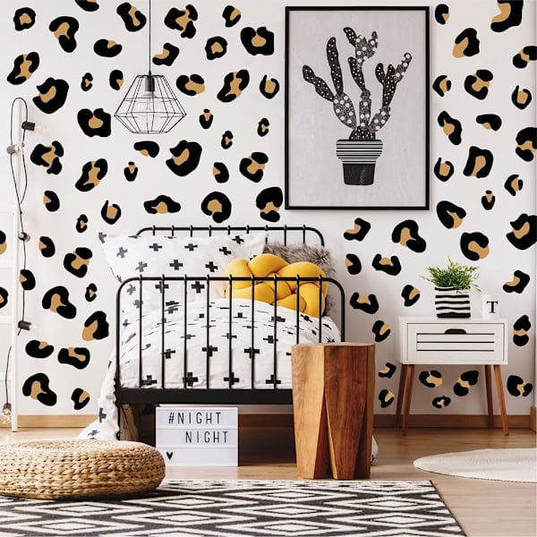 Leopard Print Brune Vægstickers