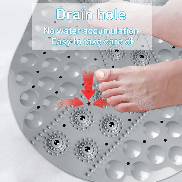 Non-Slip Shower Mat with Magnetic Massage, PVC Non-Slip Shower Ma