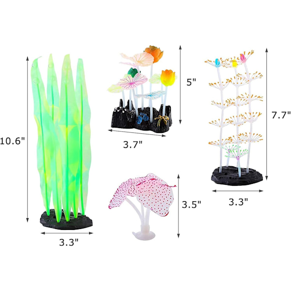 Lysende Akvarie Dekorationer, Akvarie Dekorationer med Simu DXGHC