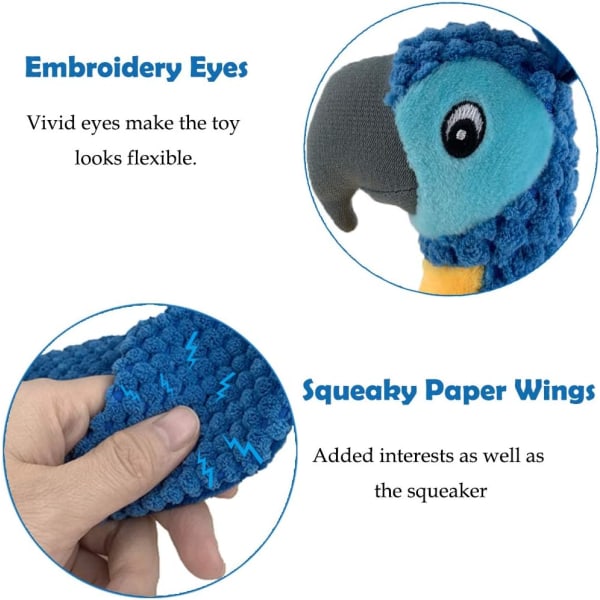 Plush-koira lelu pennuille ja keskikokoisille koirille, Piipaava koiraleikki