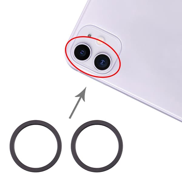 2 st Bakre Kamera Glaslins Metallskydd Ring För Ip DXGHC