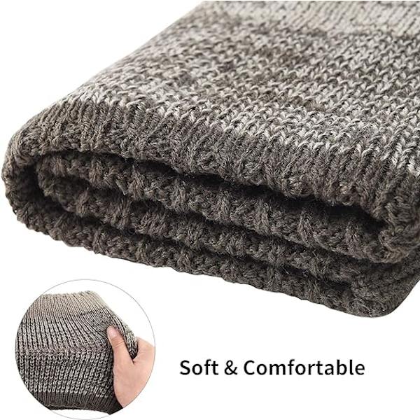 Vinter Fleece Halsvärmare - Termisk Halskrage Varm Stickad