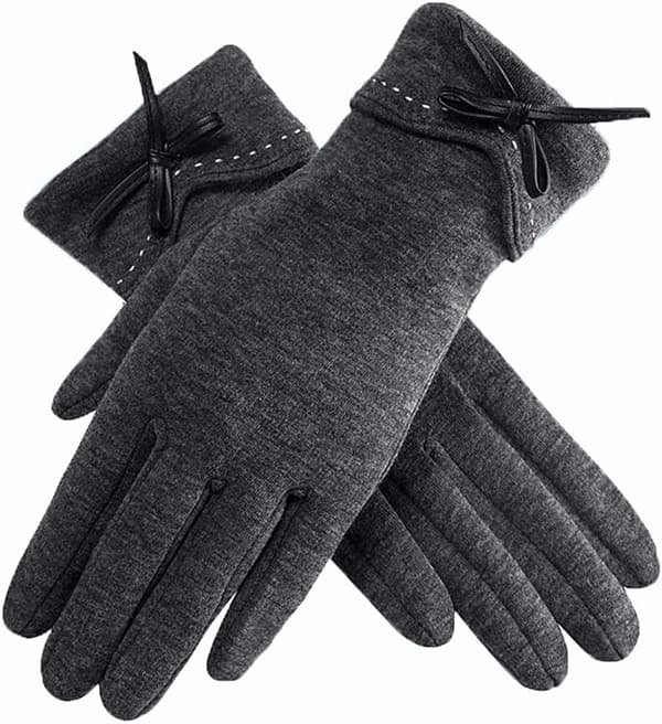 Vintervarma Handskar för Kvinnor, Touchscreen, Vindtäta, Fodrade