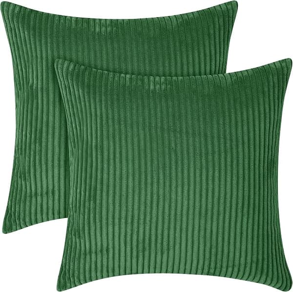 Sæt med 2 Corduroy Pudebetræk 45x45cm Rektangulær Fløjl Udendørs