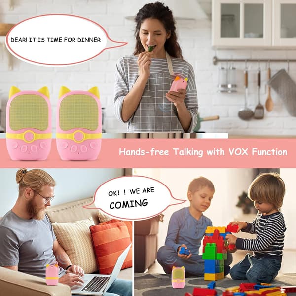 Walkie Talkies för Barn Laddningsbara 2-pack, Leksaker för 3 4 5 6-14