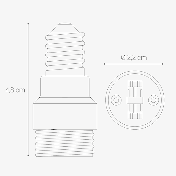 Stikkontakt Adapter - E14 til G9 Sokkel Konverter - Bajonet Base Lampe