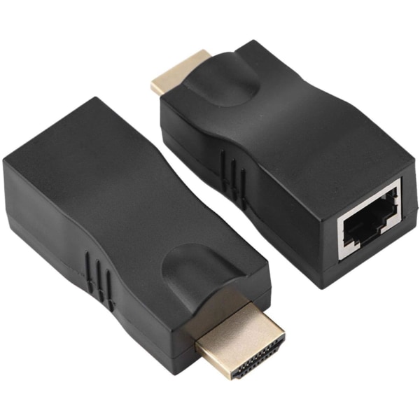 HDMI til RJ45-konverter, 30M enkelt tabsfri kabelforlænger, 4k*2k