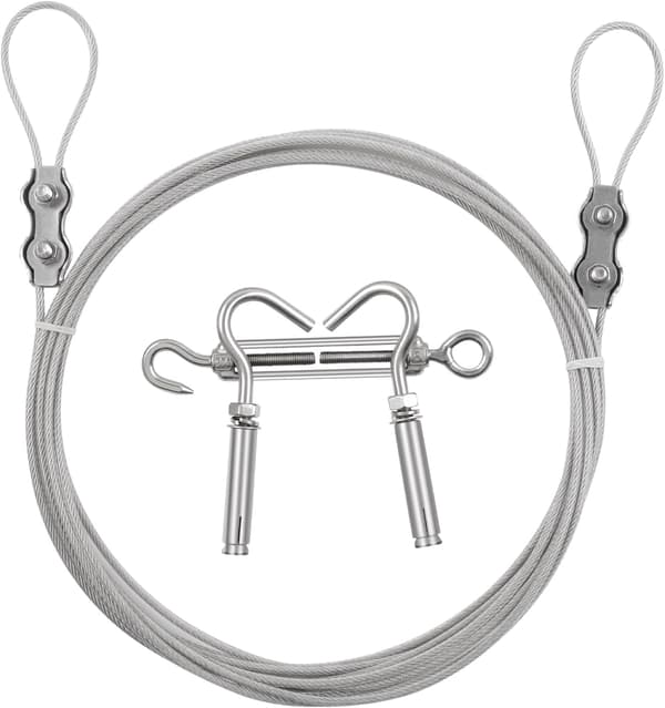 Klädstreck 5m/16ft, bärbart, vindtätt, retratabelt