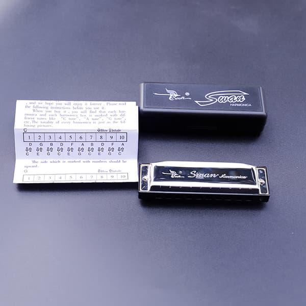 2 stk 10-hulls 20-tone Blues Harmonica for Begynnere - diatonisk