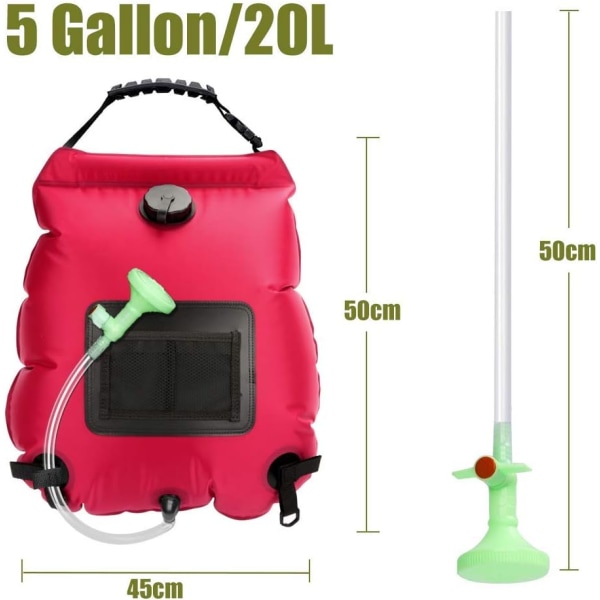 Dewenwils Solcelledusjpose Camping, 20L Solcelledusjpose DXGHC