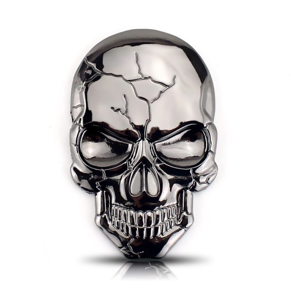 Bil klistremerke - 3D Metal Skull Auto tilbehør for bil klistremerker