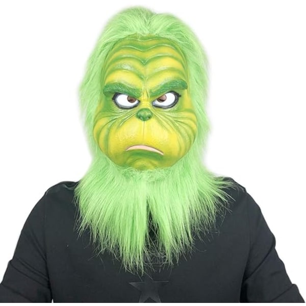 Grönt monster Mask Kostymtillbehör Jul Cosplay ,Grön L