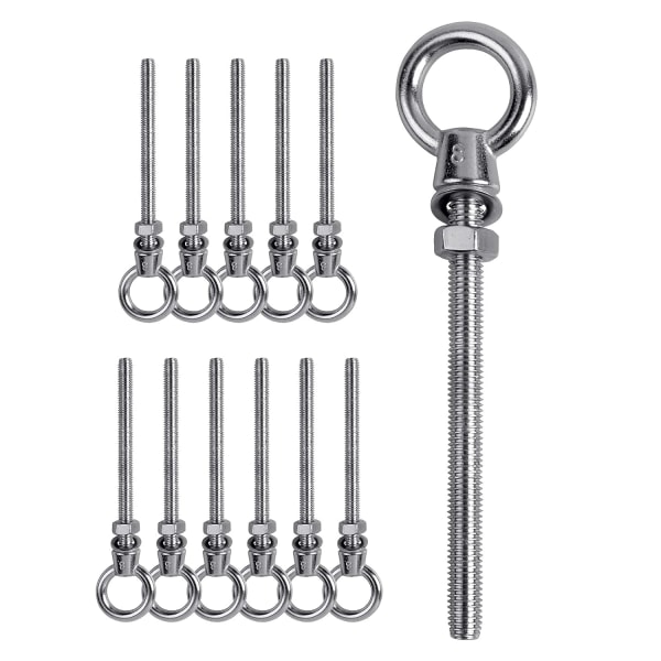 Øyebolt - M8 x 80 mm Øyebolt - M8 Løfteøye - 304 Rustfritt Stål