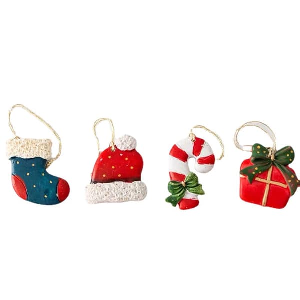 8-delt 4*4cm julepynt juleharpiks anheng Chris