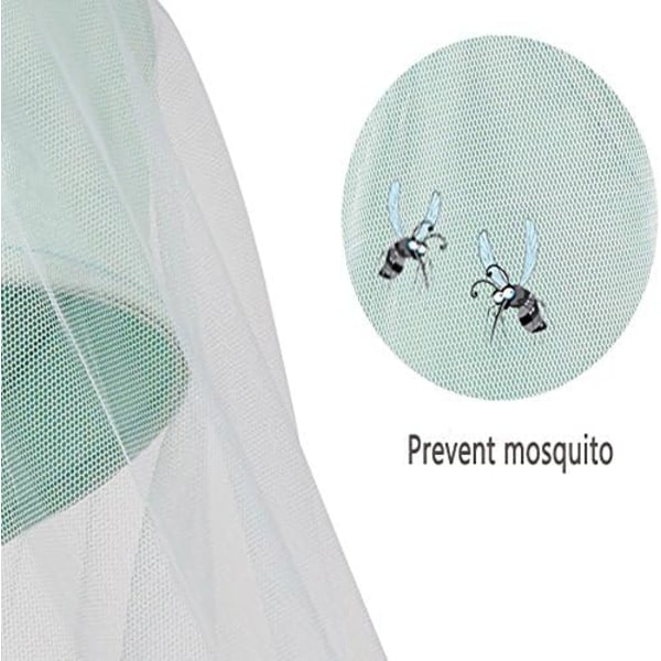 Barnevognsnet, Universal Myggenet Beskyttelse mod Fluer og Insekter til Klapvogn, Barnevogn, Lift, Stroller, Vugge, Kurv
