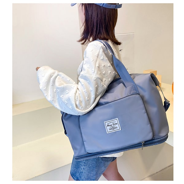 Stor Foldbar Rejsetaske, Nylon Udvidbar Weekender Lug