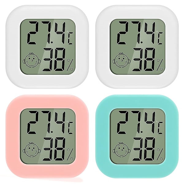 Mini LCD Digital Indendørs Termometer Hygrometer 4 stk Thermo Hyg