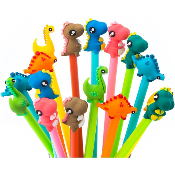 Søde Dinosaur Sort Blækpenne, Kawaii Tegneserie Sjove Skrive Gelpenne