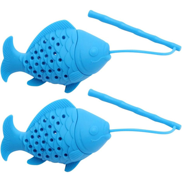 （Blå）2-pack Silikon Teinfuser för Te & Te, Silikon