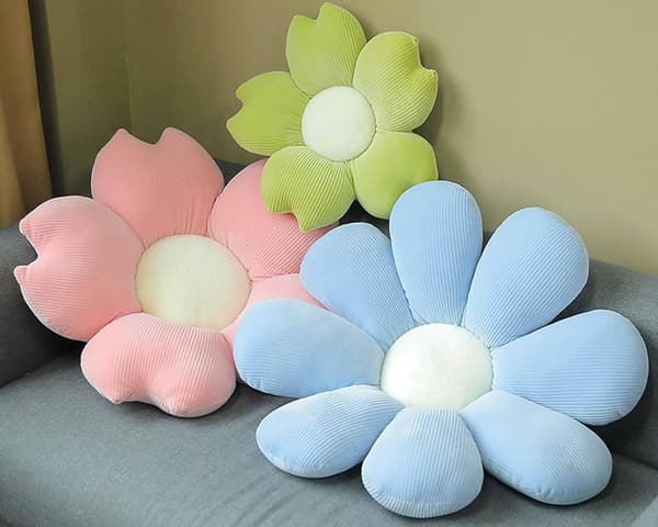 Blød Blomst Børne Gulvpude, Blød Blomst Formet Dekoration