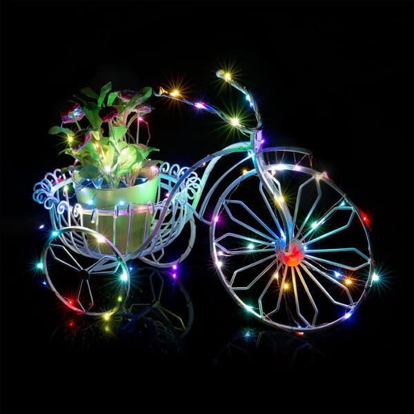 5-pakke 1M 10 LED Sølvtråd Fe-lys LED Firefly Lys