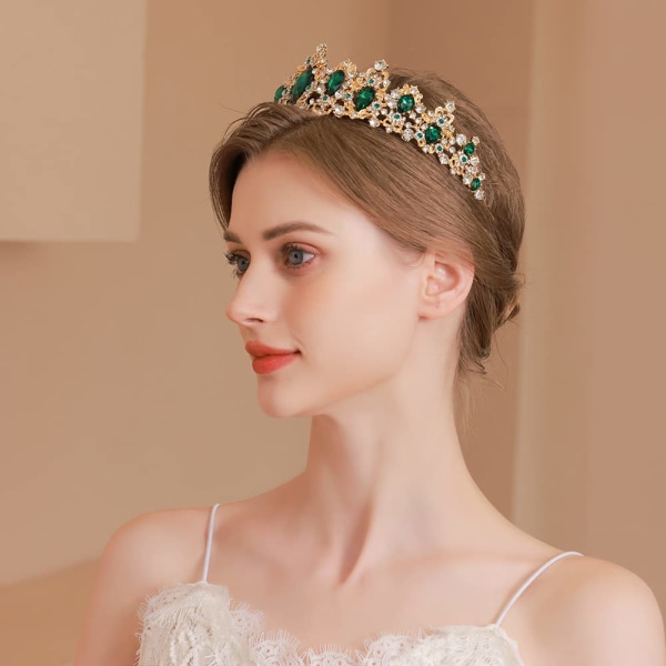 Crystal Queen Tiara Syntymäpäiväkruunu Strassit Kilpailuihin Quinceanera