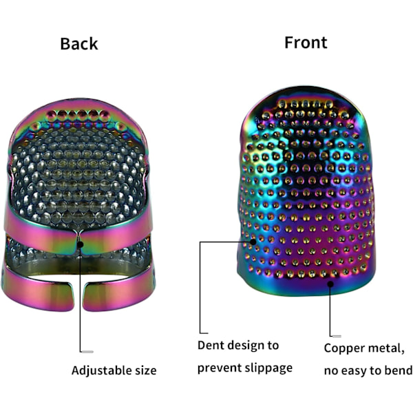 4 stycken metalltumblarer Färgglada fingervärd Adjustable Finge