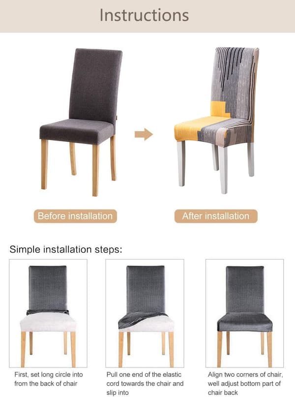 Spisebordstoltrekk, Moderne Elastiske Holdbare Stoltrekk Stretch C