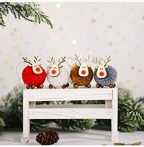 24-pack Jultomte Söta Ullfilt Träälg Gevirhängen