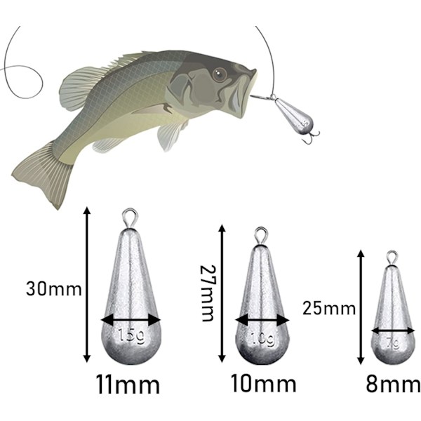Fiskesänken Droppform Fiske Sänken Vikter Fiske