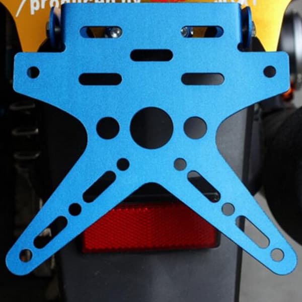 Justerbar Sort Motorcykel Nummerpladeholder Uni