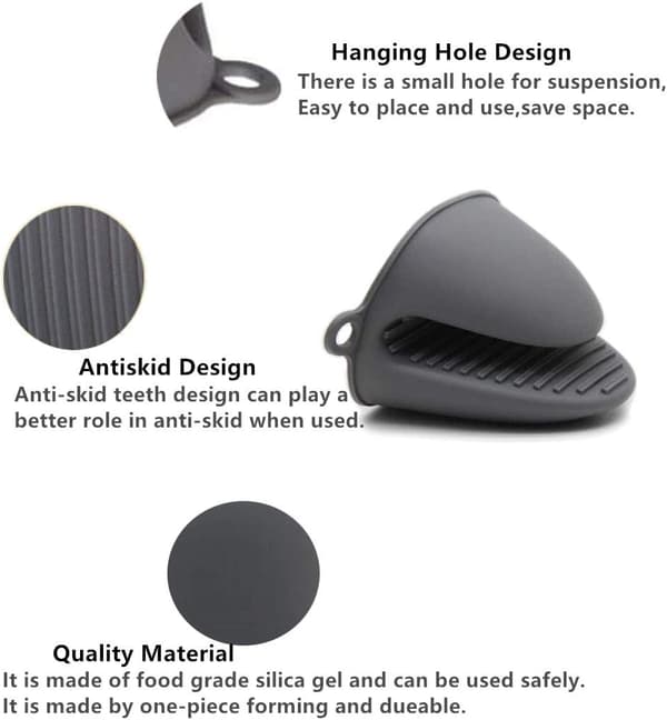 Tykke Silikonovnehandsker til Madlavning, Bagning, Grill
