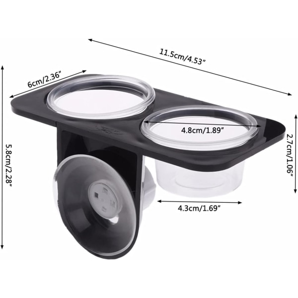 Foder Skål Reptil Foder, Dobbelt Foderkopper til Reptiler