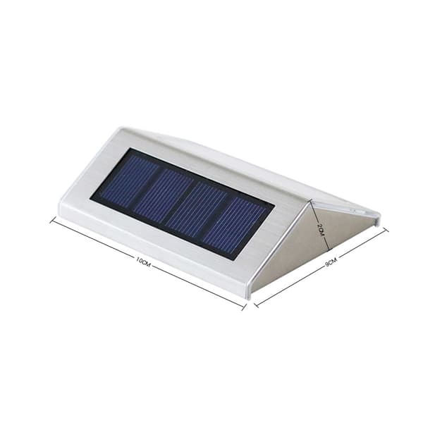 2 st Soltrappstegslampor - 6 LED Trappstegslampor Utomhus Regnsäkra