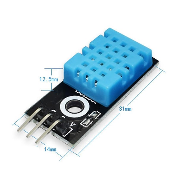 5 stk DHT11 Temperatur- og Fuktighetssensormodul Digital Enkeltbuss