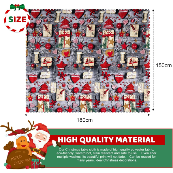 Rectangular Christmas Tablecloth, Christmas Table Decoration  DXGHC