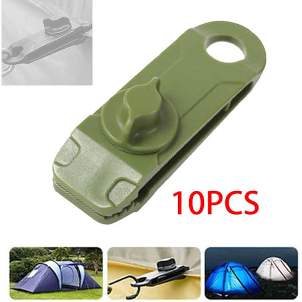 10 stk Multifunksjonelle Campingtelt Plugger Justerbare Nylon Spenne Reu