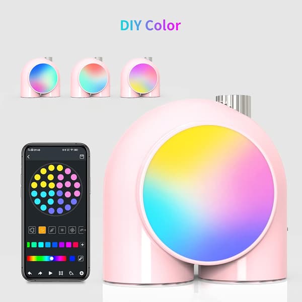 Trådløs Smart Bordlampe, Programmerbar Stemningslys med RGB L DXGHC
