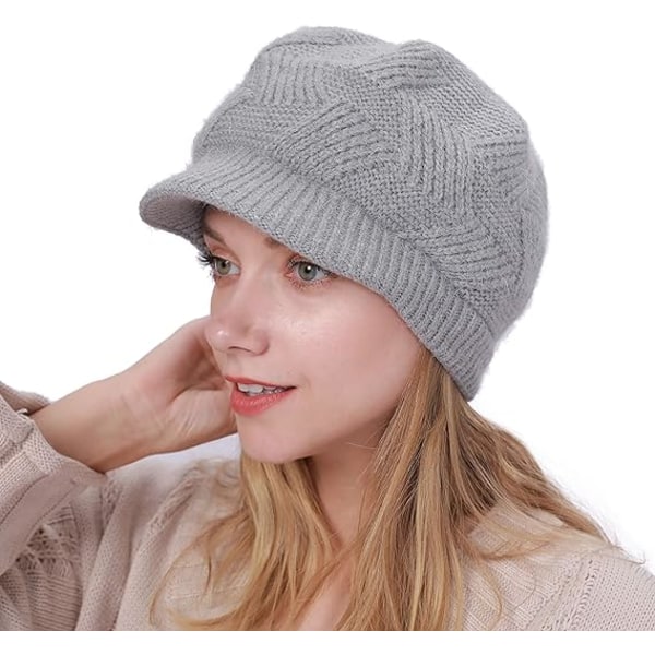 Dame Vinter Warm Hat Heklet Slouchy Beanie Strikket Caps med