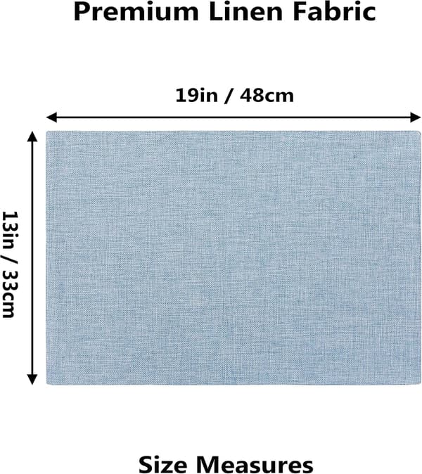 Plassmattersett med 4, Varmebestandig, Landlig Boho, Burlap